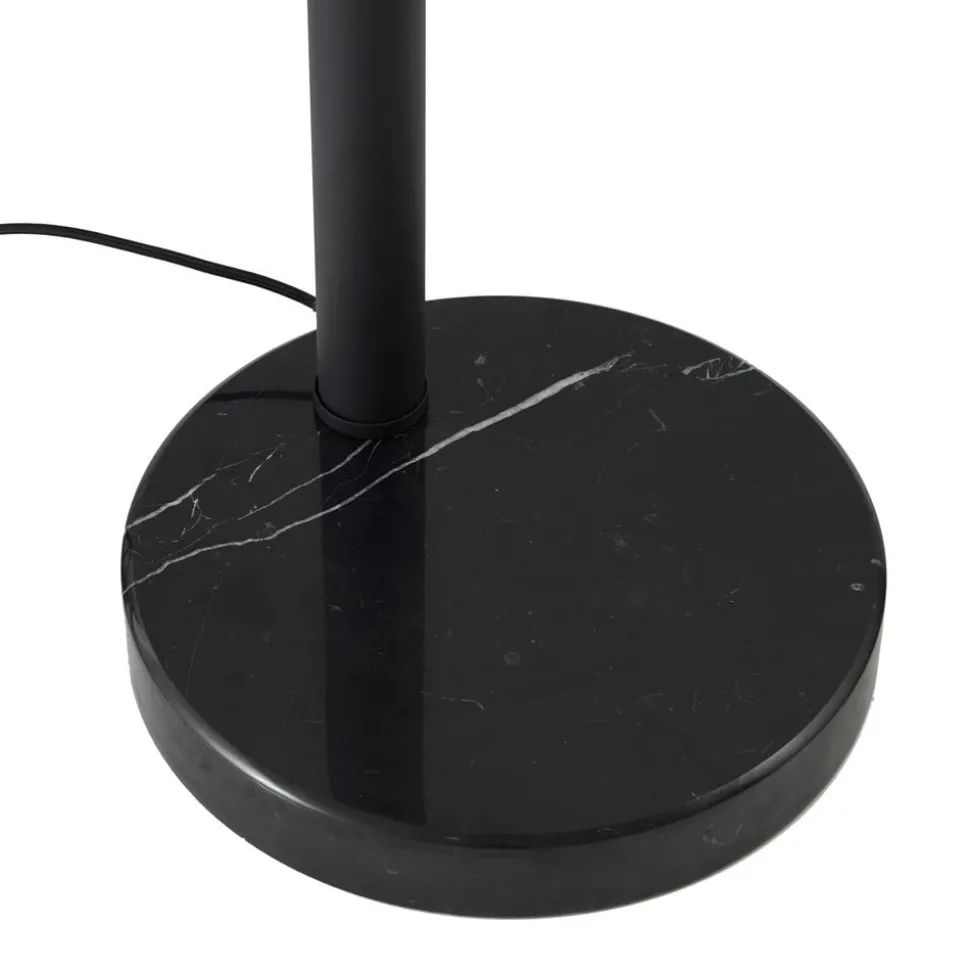 Lindby gulvlampe Braccio, grå/svart, glass, 5 lyskilder, 204,5 cm