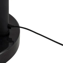 Lindby gulvlampe Braccio, grå/svart, glass, 5 lyskilder, 204,5 cm