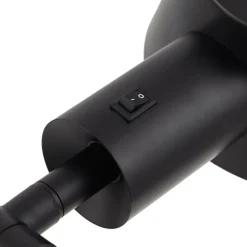 Lindby gulvlampe Corali, svart, metall, høyde 176,5 cm