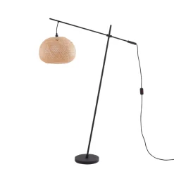 Lindby gulvlampe Dabila, bambus, 165 cm høy, E27