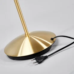 Lindby gulvlampe Elaina, messingfarget, 162 cm, fleksibel, E14