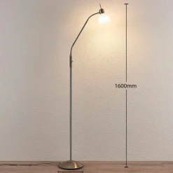Lindby gulvlampe Gwendolin, 160 cm, glass, E14, justerbar