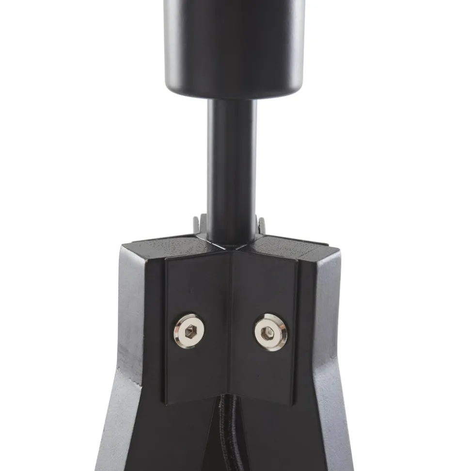 Lindby gulvlampe Herry, svart, tre, stativ, 153 cm