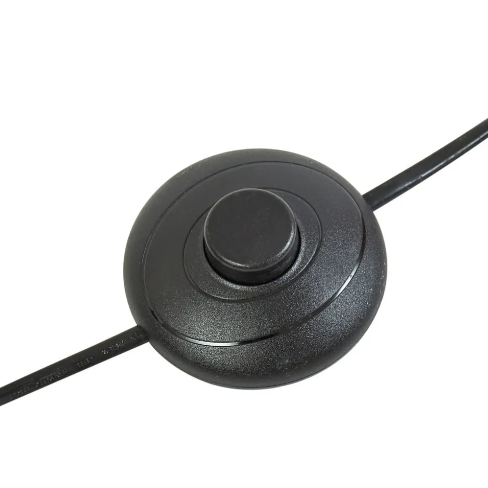 Lindby gulvlampe Hillary, svart/gull, marmor, 153 cm