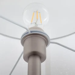 Lindby gulvlampe Jaileen, hvit, tekstil, 170 cm, leselampe