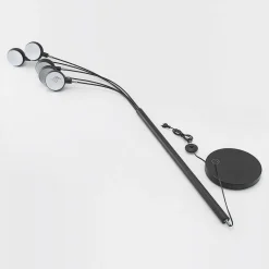 Lindby gulvlampe Jewa, svart, metall, 5 lyskilder, E14