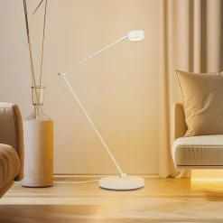 Lindby gulvlampe Jyla, hvit, 4000K, GX53, jern