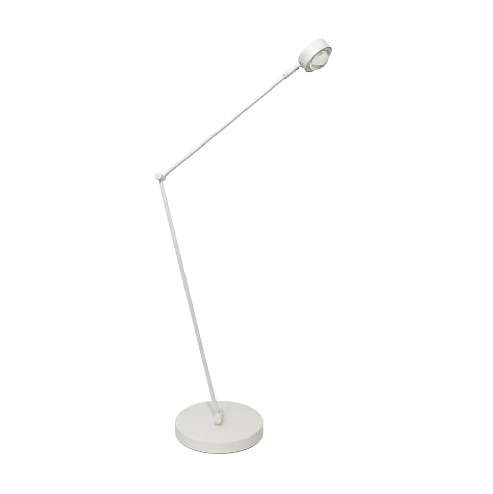 Lindby gulvlampe Jyla, hvit, linse, 4200K, GX53, jern