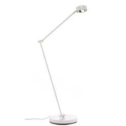 Lindby gulvlampe Jyla, hvit, linse, 4200K, GX53, jern