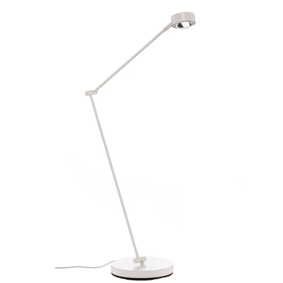 Lindby gulvlampe Jyla, hvit, linse, 4200K, GX53, jern