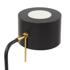 Lindby gulvlampe Kaida, svart, metall