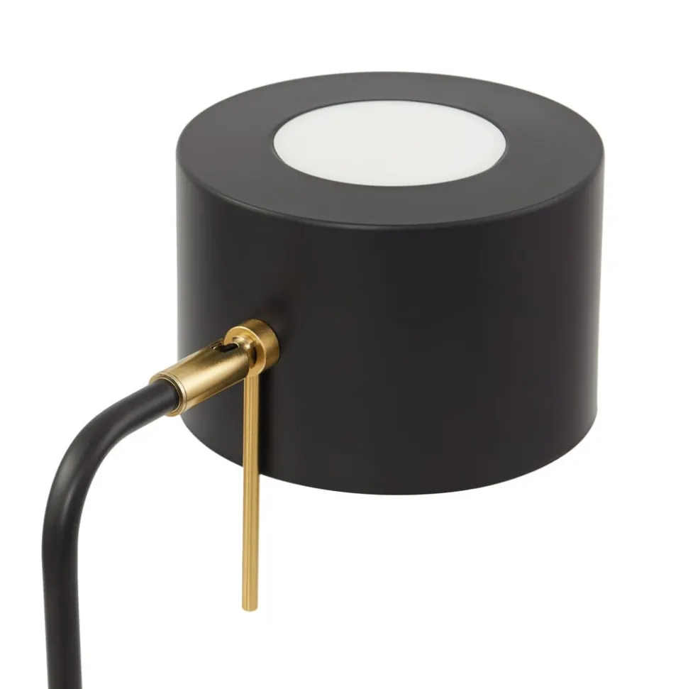 Lindby gulvlampe Kaida, svart, metall