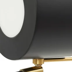 Lindby gulvlampe Kaida, svart, metall