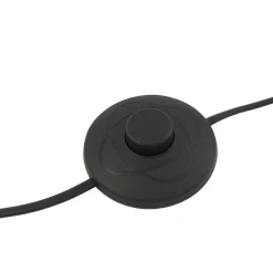 Lindby gulvlampe Kaida, svart, metall