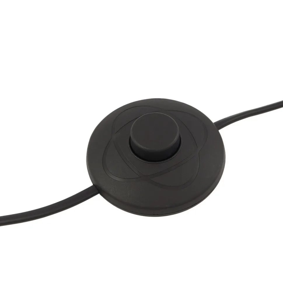 Lindby gulvlampe Kaida, svart, metall