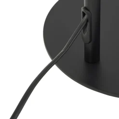 Lindby gulvlampe Kaida, svart, metall