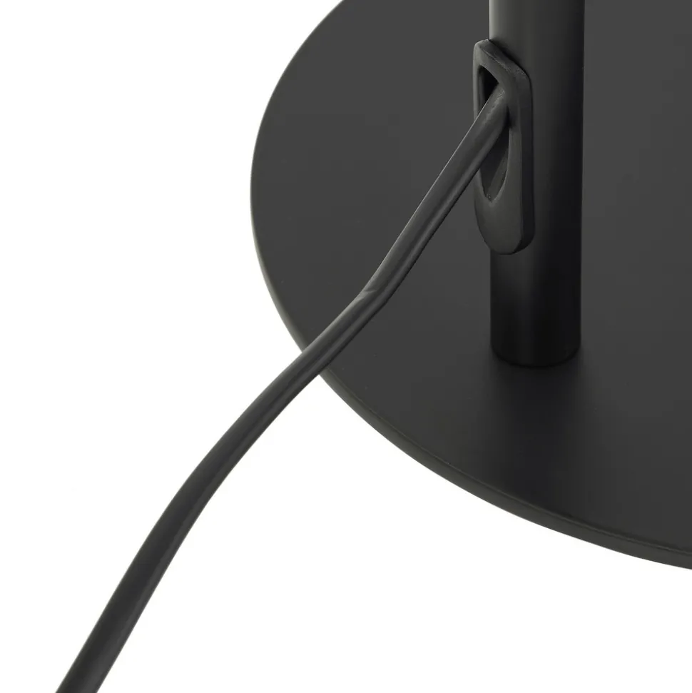 Lindby gulvlampe Kaida, svart, metall