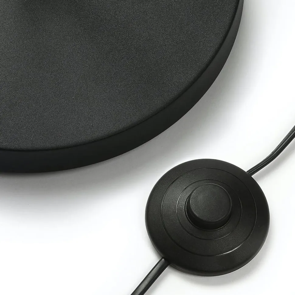 Lindby gulvlampe Karoli, svart, 156 cm, metall, fleksibel arm