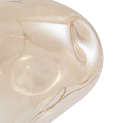 Lindby gulvlampe Lelia, ravfarget, glass, metall, 150 cm