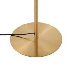 Lindby gulvlampe Lelia, ravfarget, glass, metall, 150 cm