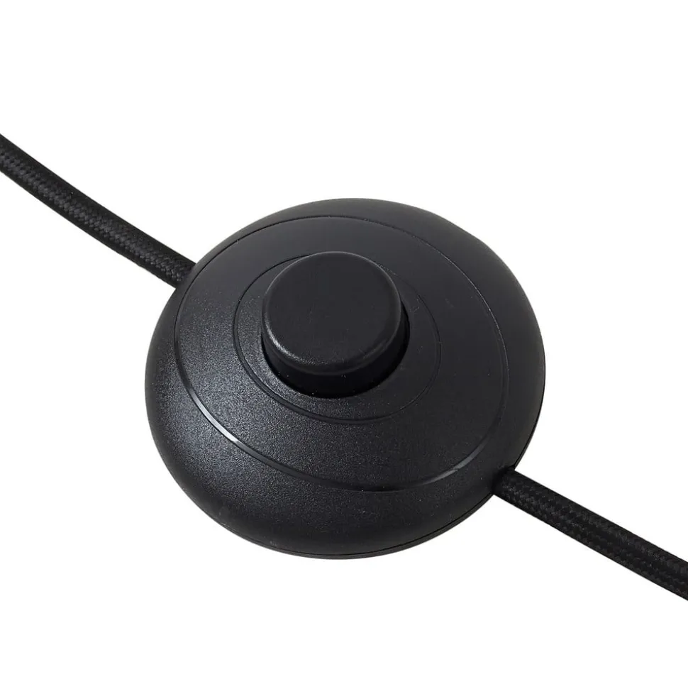 Lindby gulvlampe Lelia, røykgrå, glass, metall, 150 cm