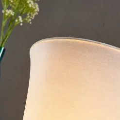 Lindby gulvlampe Liana, høyde 123 cm, hvit, tekstil