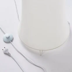 Lindby gulvlampe Liana, høyde 123 cm, hvit, tekstil