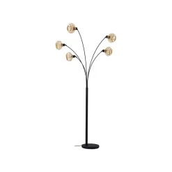 Lindby gulvlampe Lielle, naturlig bambus, 5 lyskilder, 190 cm