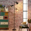 Lindby gulvlampe Lilly, svart, metall, 170 cm, E14