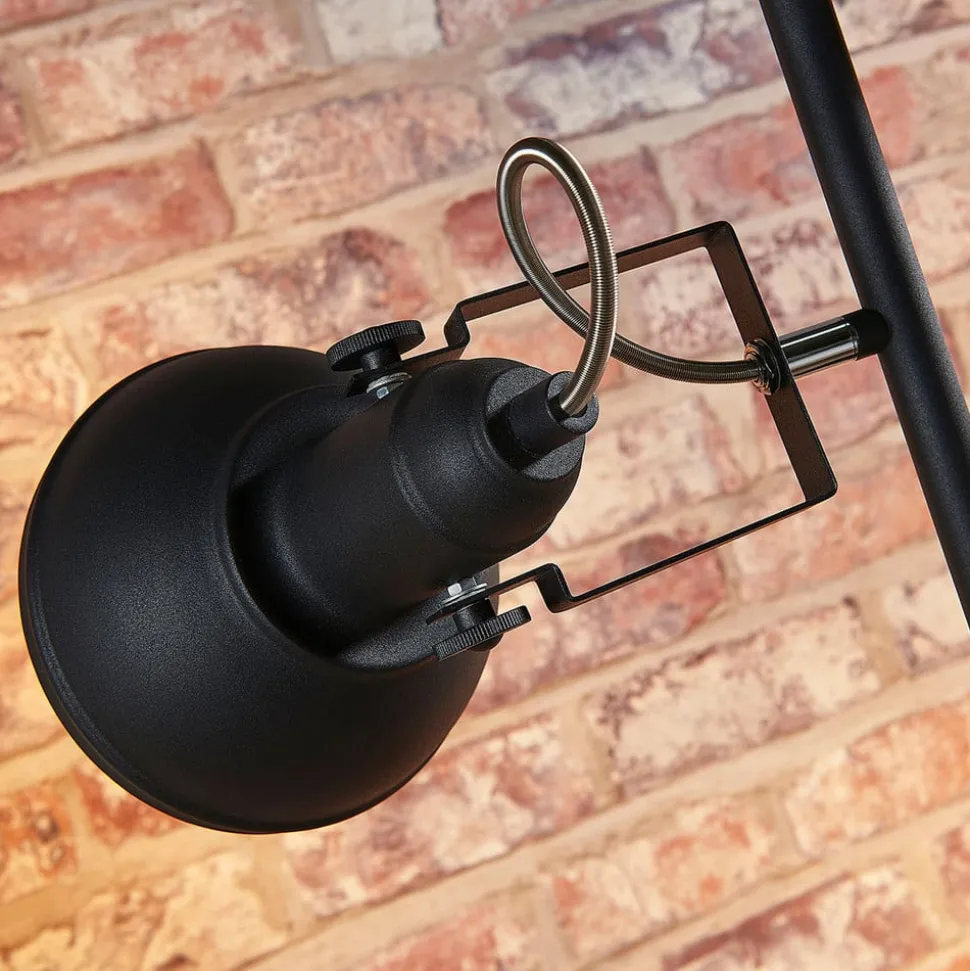 Lindby gulvlampe Lilly, svart, metall, 170 cm, E14