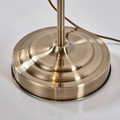 Lindby gulvlampe Otis, antikk messing, glass, 170 cm, E27