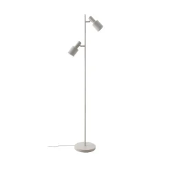 Lindby gulvlampe Ovelia, beige, metall, E27