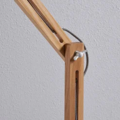 Lindby gulvlampe Shivanja, tre, justerbar, 146 cm, E27