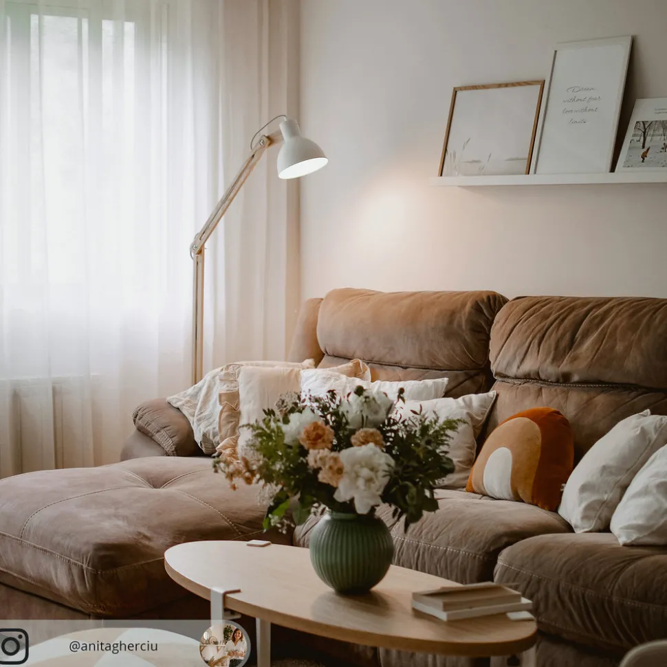 Lindby gulvlampe Shivanja, tre, justerbar, 146 cm, E27