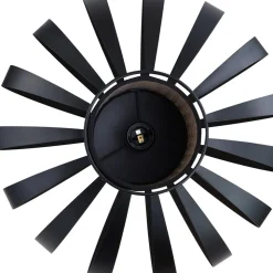 Lindby gulvlampe Tamira, svart, rotting, 143 cm høy, E27