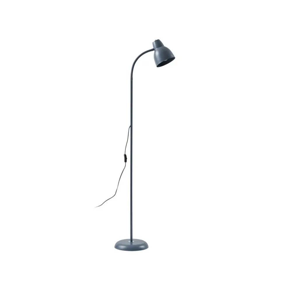 Lindby gulvlampe Tebbi, blå, metall, høyde 150 cm