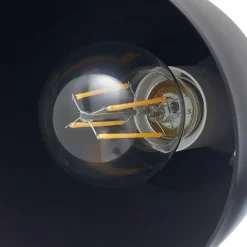 Lindby gulvlampe Tebbi, svart, metall, høyde 150 cm