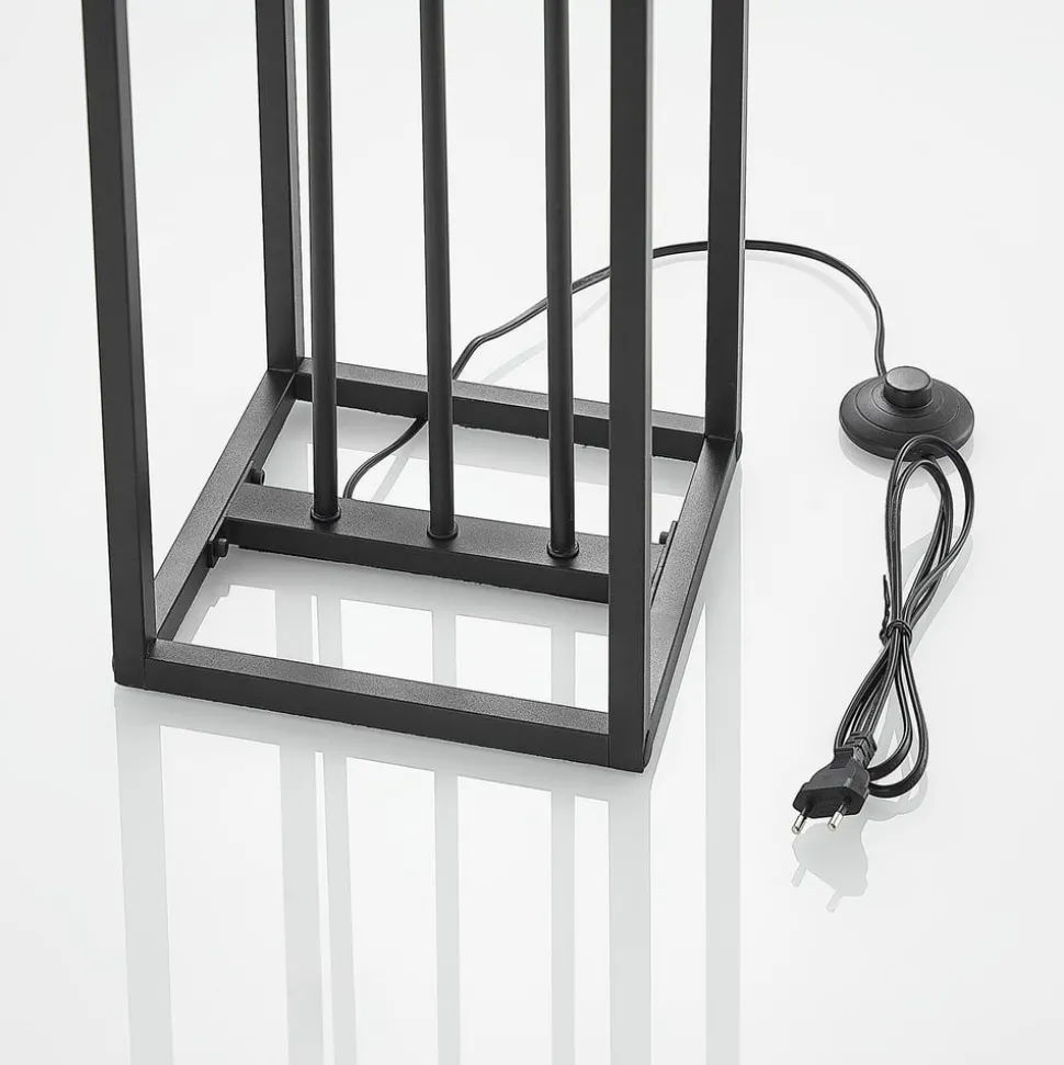 Lindby gulvlampe Tiliane, svart, metall, 3 lyskilder, 153 cm