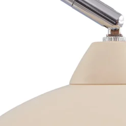 Lindby gulvlampe Tonka, beige, metall/marmor, 180 cm, E27