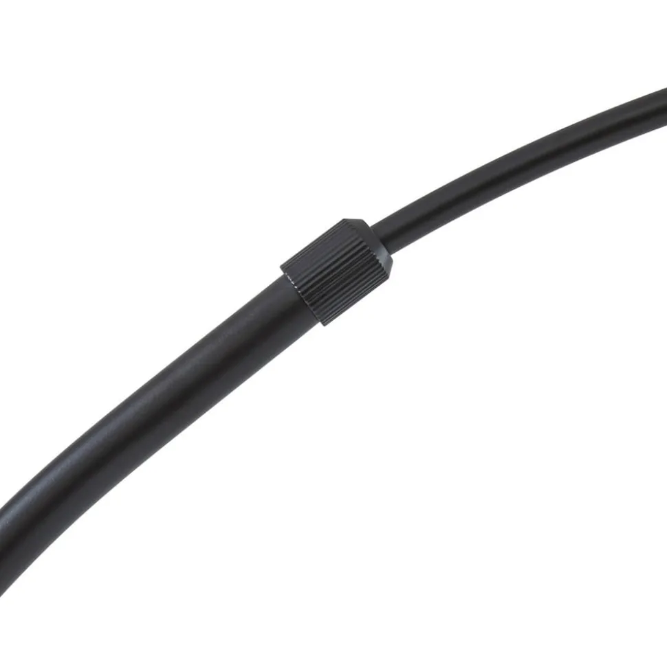 Lindby gulvlampe Tonka, svart/gull, metall, Ø 25 cm