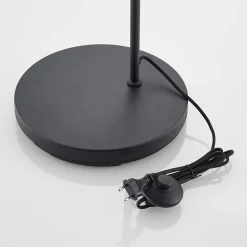 Lindby gulvlampe Trebale, svart, tre, 154 cm, E27