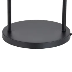 Lindby gulvlampe Yaelle, 146 cm høy, rotting, svart, E27