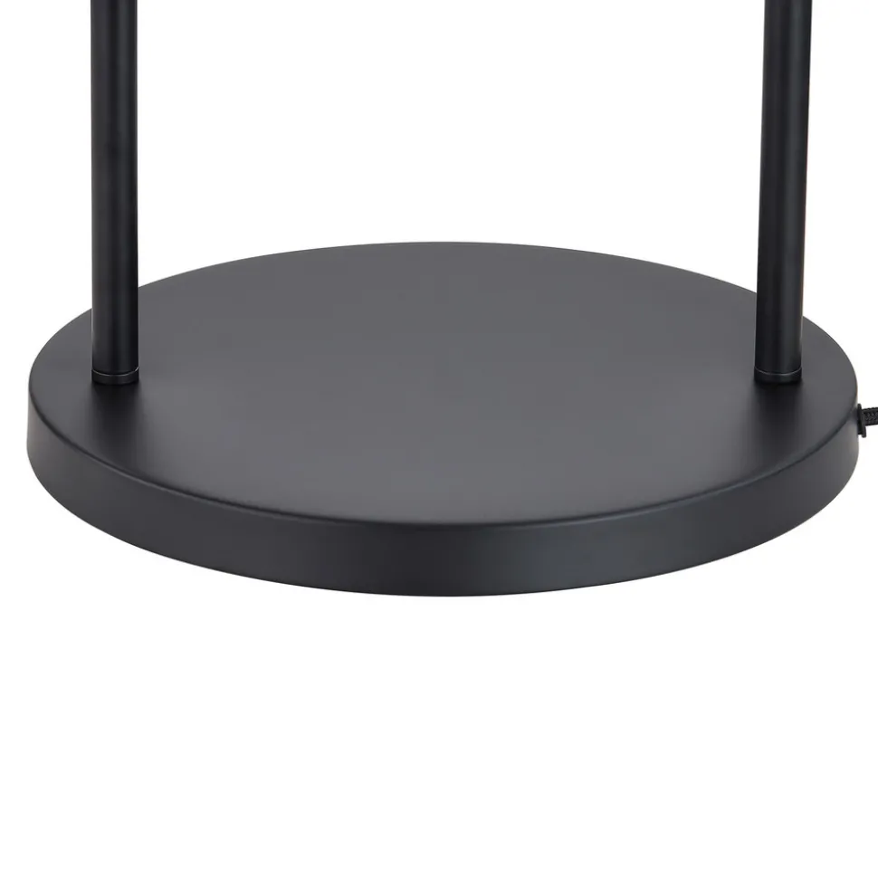 Lindby gulvlampe Yaelle, 146 cm høy, rotting, svart, E27