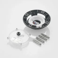 Lindby gulv-spotlight med LED Huban, 15 cm, 4 lyskilder, antrasitt