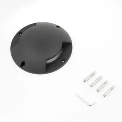 Lindby gulv-spotlight med LED Cormac, 2 lyskilder, Ø 21 cm, IP67