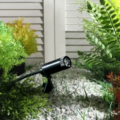 Lindby Heath LED-lampe med jordspyd, 4 stk, svart