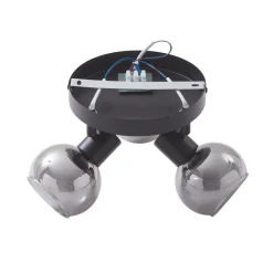 Lindby Hedvig taklampe, rund, svart, 3 lyskilder.