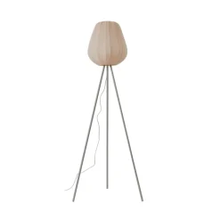 Lindby Helin gulvlampe, beige, tekstil, stativ, 144 cm, E27
