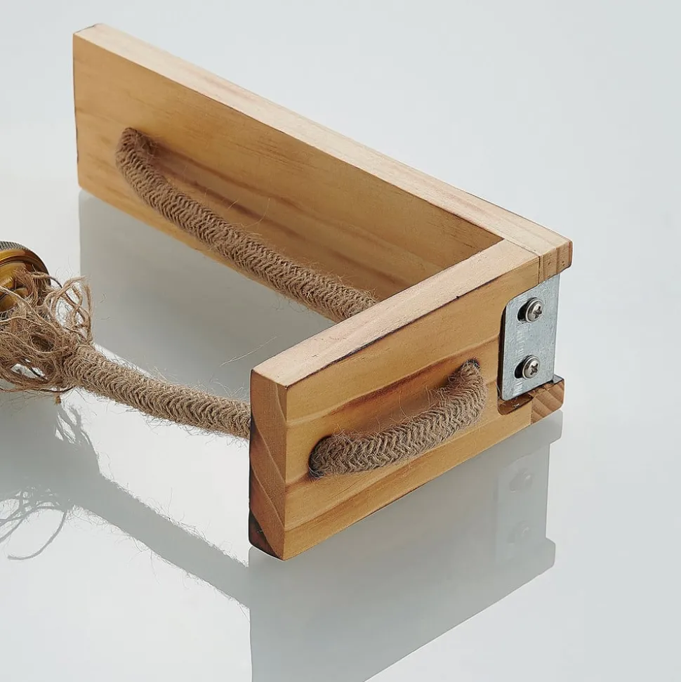 Lindby Helou tre-vegglampe med synlig fatning