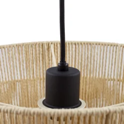 Lindby hengelampe Anuva, natur, papir, Ø 45 cm